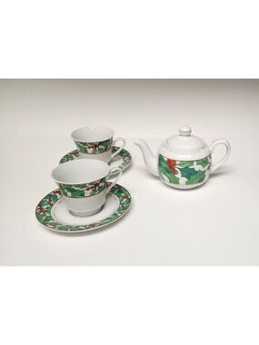 Day Spring Ceramic Tea Pot/Saucers Religious Romans 15:13 Siloam Springs AR
